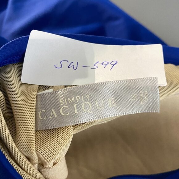 Simply‎ Cacique One Piece Swimsuit Dress Blue - Picture 2 of 7